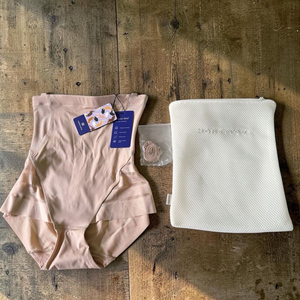 NEW Honeylove Queen Brief Bottom Shapewear Underwear Sand Nude Beige Small S